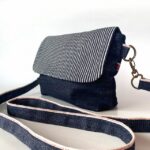 本藍岡山産セルビッジデニムとヒッコリーのミニショルダーバッグ