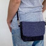 藍染め刺し子と本藍岡山デニムのバイカラー2wayミニショルダーバッグ2