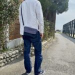 藍染め刺し子と本藍岡山デニムのバイカラー2wayミニショルダーバッグ2