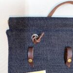 岡山産19ozセルビッジデニムとイタリア産本革のウォールポケット