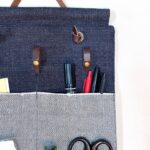 岡山産19ozセルビッジデニムとイタリア産本革のウォールポケット