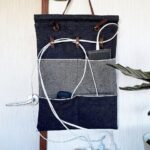 岡山産19ozセルビッジデニムとイタリア産本革のウォールポケット