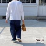 男女兼用 / 岡山産ウォバッシュストライプデニム イージーパンツ