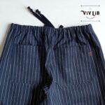 男女兼用 / 岡山産ウォバッシュストライプデニム イージーパンツ