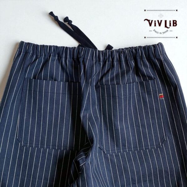 男女兼用 / 岡山産ウォバッシュストライプデニム イージーパンツ