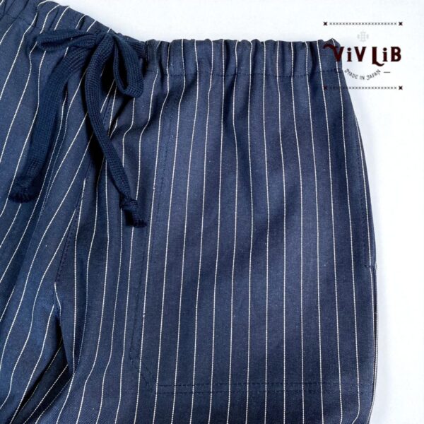 男女兼用 / 岡山産ウォバッシュストライプデニム イージーパンツ
