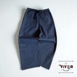 男女兼用 / 岡山産ウォバッシュストライプデニム イージーパンツ