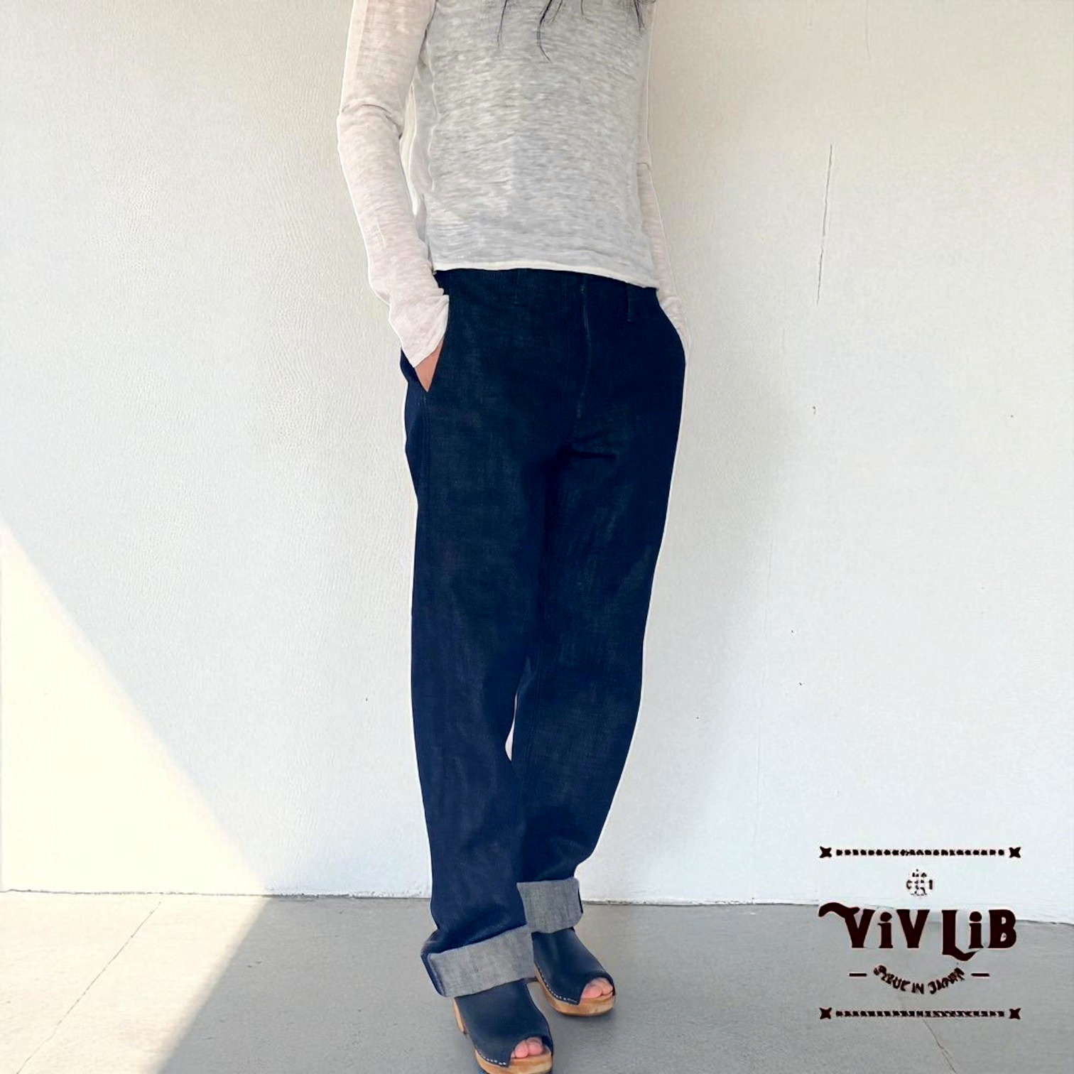 チノフィットセルビッチデニムパンツ〈定番ライン〉/本藍デニム