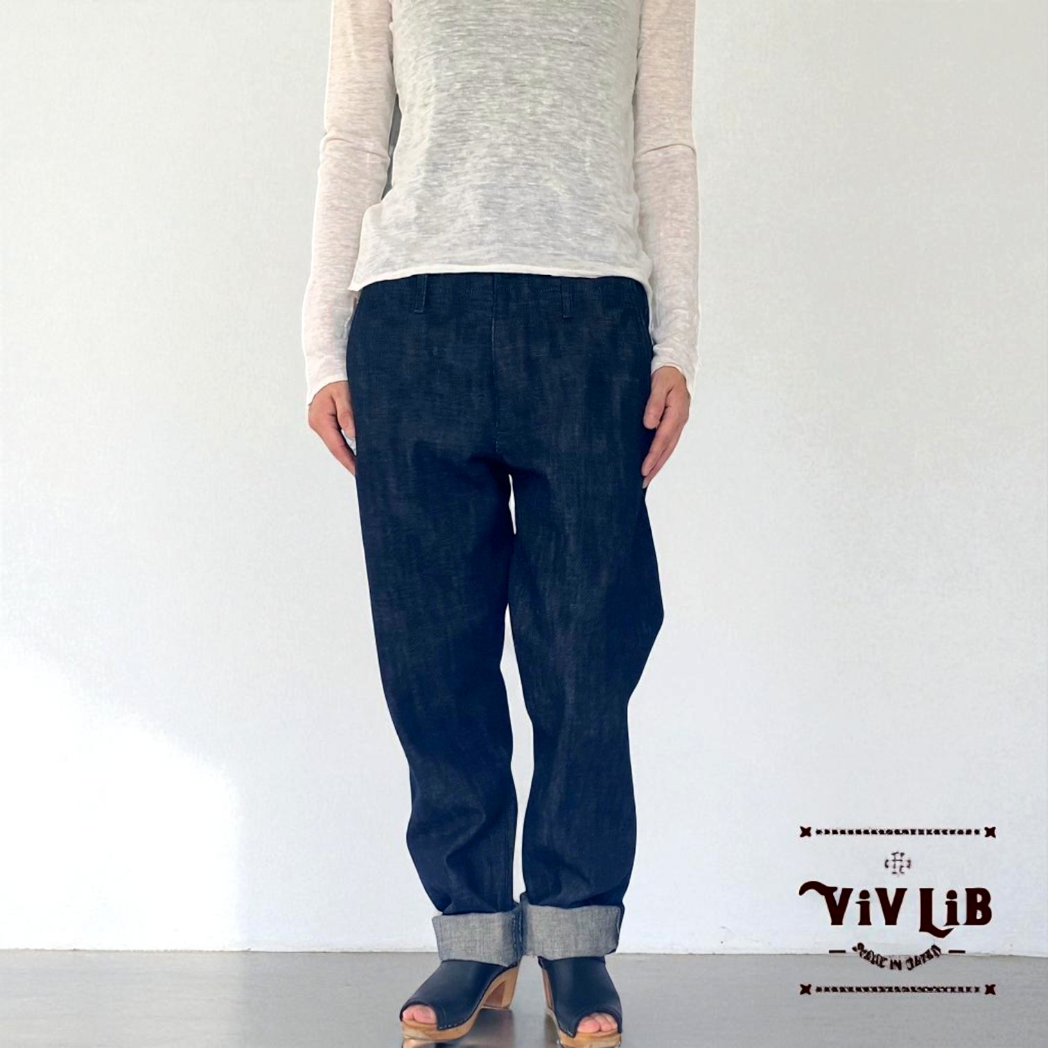 チノフィットセルビッチデニムパンツ〈定番ライン〉/本藍デニム