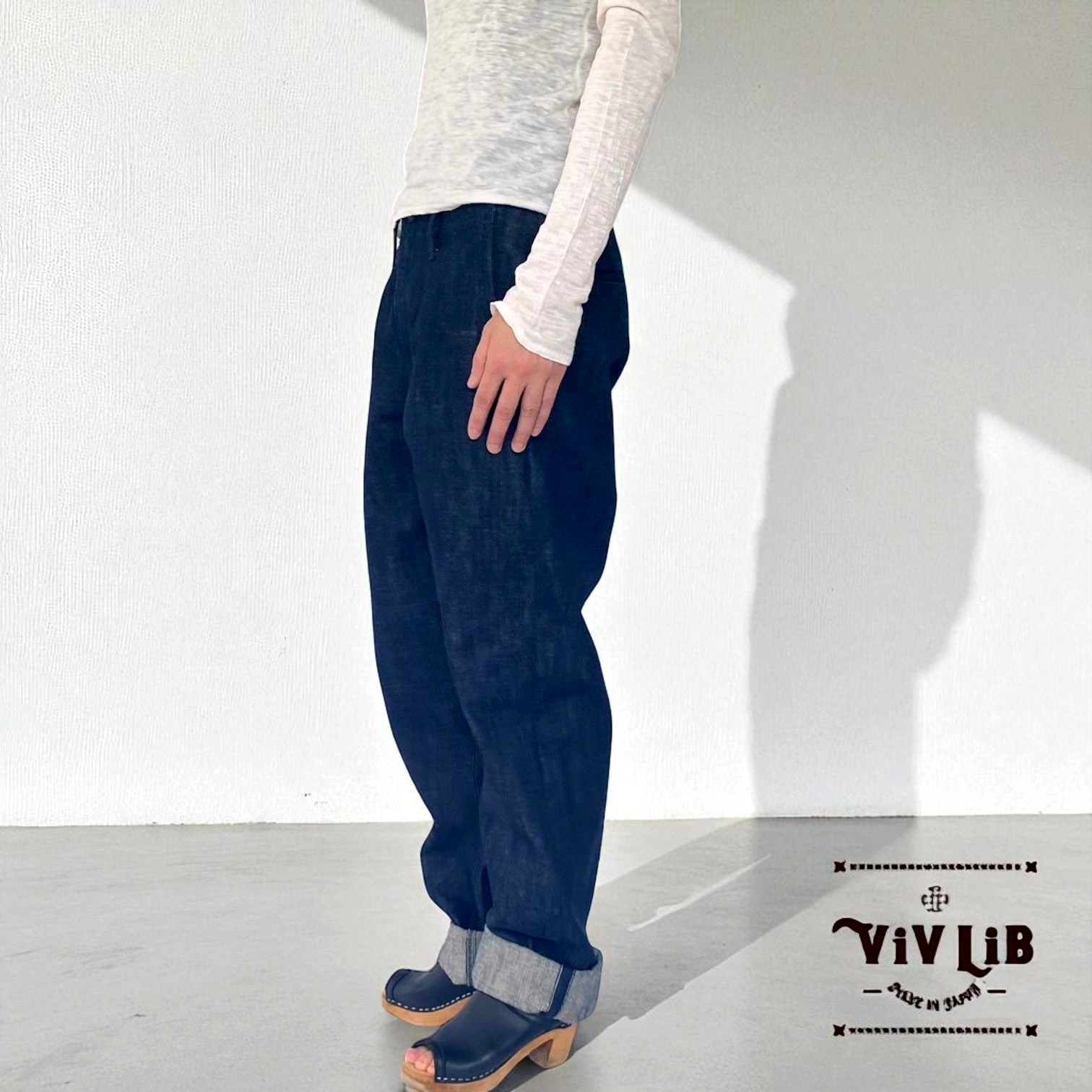 チノフィットセルビッチデニムパンツ〈定番ライン〉/本藍デニム