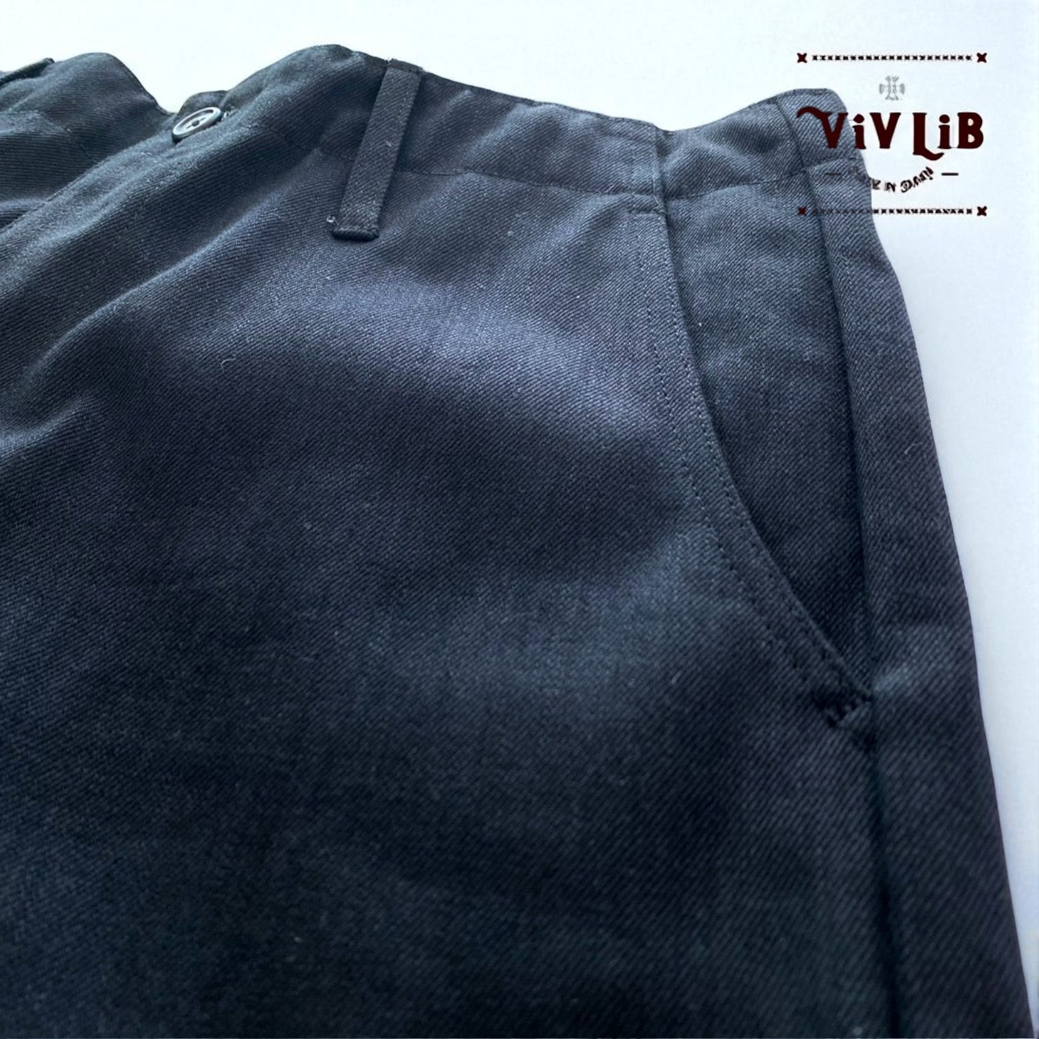 チノフィットセルビッチデニムパンツ〈定番ライン〉/ブラックデニム