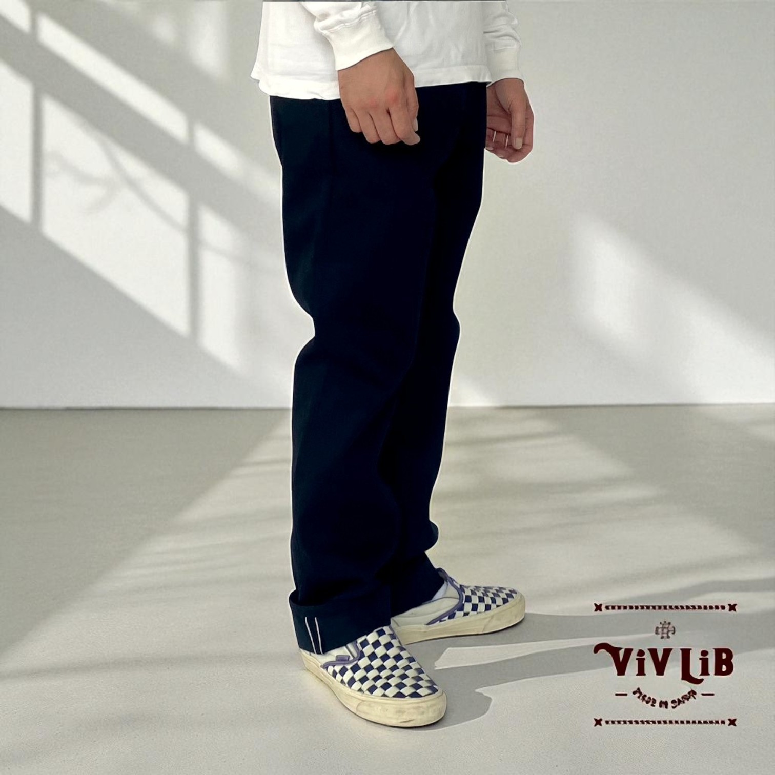 チノフィットセルビッチデニムパンツ〈定番ライン〉/ブラックデニム