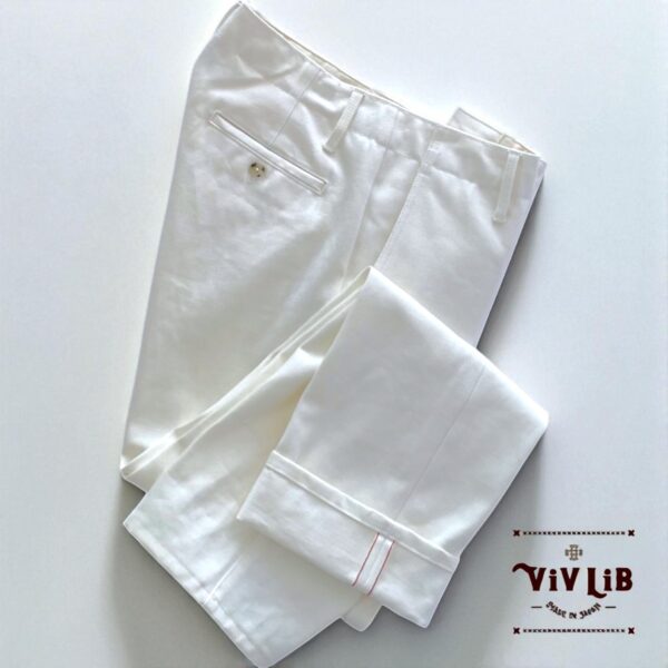 チノフィットセルビッチデニムパンツ〈定番ライン〉/ホワイトデニム