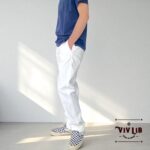 チノフィットセルビッチデニムパンツ〈定番ライン〉/ホワイトデニム