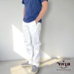 チノフィットセルビッチデニムパンツ〈定番ライン〉/ホワイトデニム