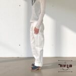 チノフィットセルビッチデニムパンツ〈定番ライン〉/ホワイトデニム