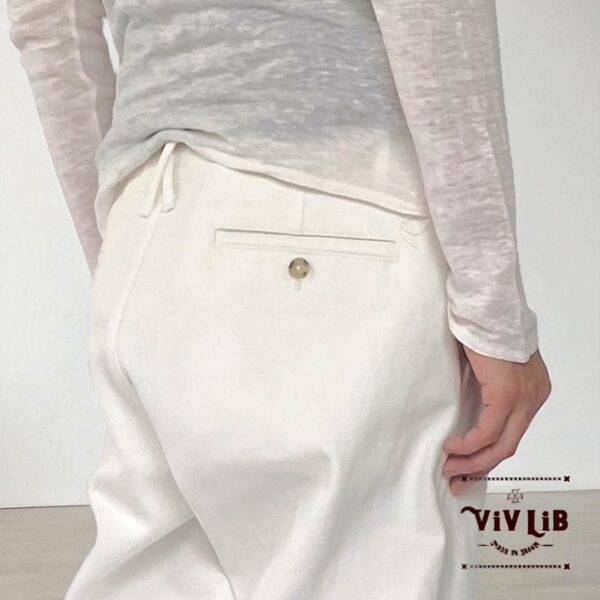 チノフィットセルビッチデニムパンツ〈定番ライン〉/ホワイトデニム