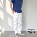 チノフィットセルビッチデニムパンツ〈定番ライン〉/ホワイトデニム