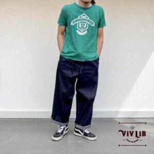岡山セルビッチデニム　リラックスドロストパンツ