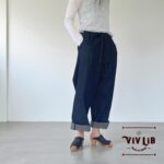 岡山セルビッチデニム　リラックスドロストパンツ