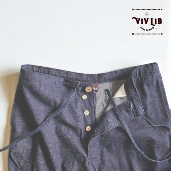 岡山セルビッチデニム リラックスドロストパンツ