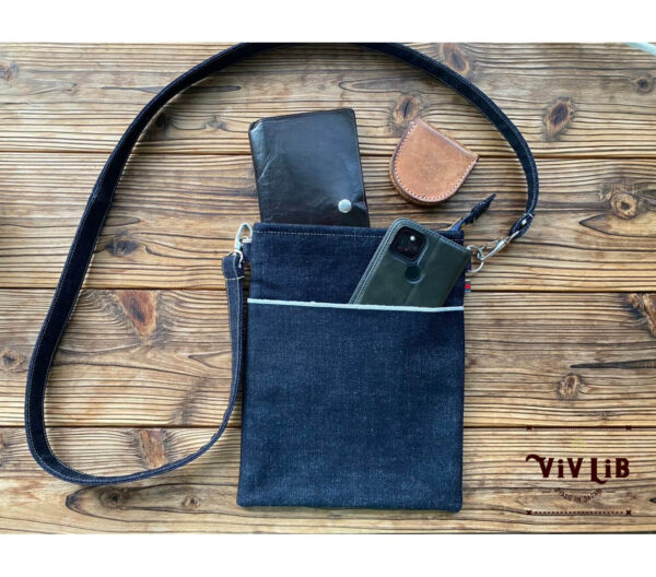 セルビッチデニムのサコッシュ・13.5oz・スマホショルダー