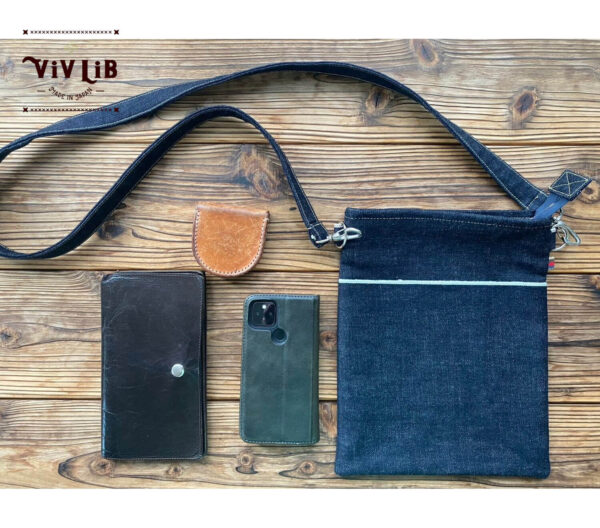 セルビッチデニムのサコッシュ・13.5oz・スマホショルダー