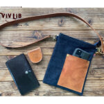 セルビッチデニム×革ポケットのサコッシュ・13.5oz・スマホショルダー