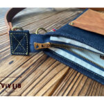 セルビッチデニム×革ポケットのサコッシュ・13.5oz・スマホショルダー