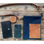 セルビッチデニム×革ポケットのサコッシュ・13.5oz・スマホショルダー