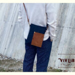 セルビッチデニム×革ポケットのサコッシュ・13.5oz・スマホショルダー