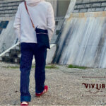 セルビッチデニム×革ポケットのサコッシュ・13.5oz・スマホショルダー