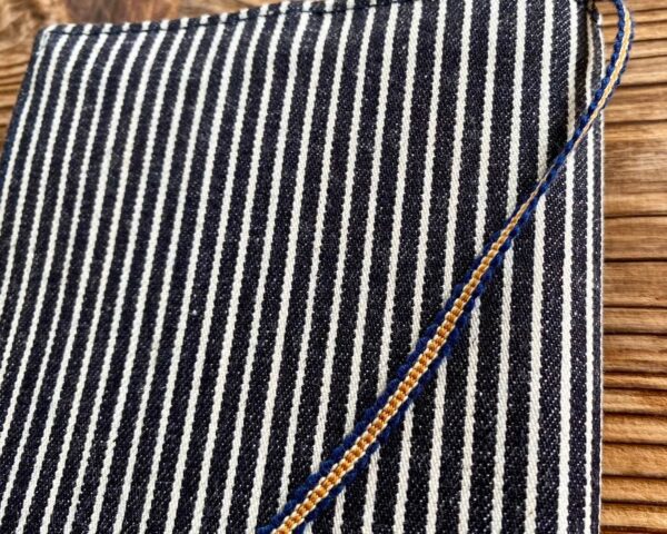 岡山ヒッコリーデニム・セルビッジデニムと倉敷真田紐のブックカバー