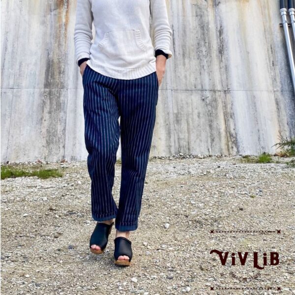 チノフィットセルビッチデニムパンツ〈定番ライン〉/ストライプデニム