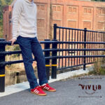 チノフィットセルビッチデニムパンツ〈定番ライン〉/ストライプデニム