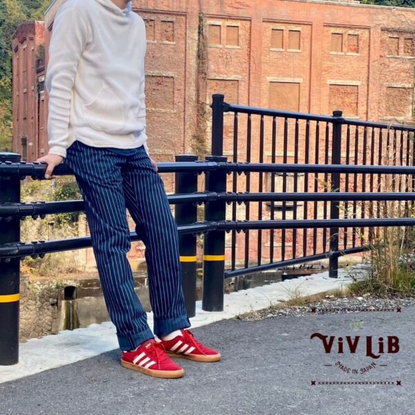 チノフィットセルビッチデニムパンツ〈定番ライン〉/ストライプデニム