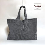 岡山デニム セルビッチ ヒッコリー トートバッグ 軽量 大きめ 折りたたみ可能 国産デニム エコバッグ風トート