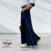 岡山デニムのマキシスカート|サイズ・デザインカスタム可|上質セルビッチデニムのゆるっとマーメイド